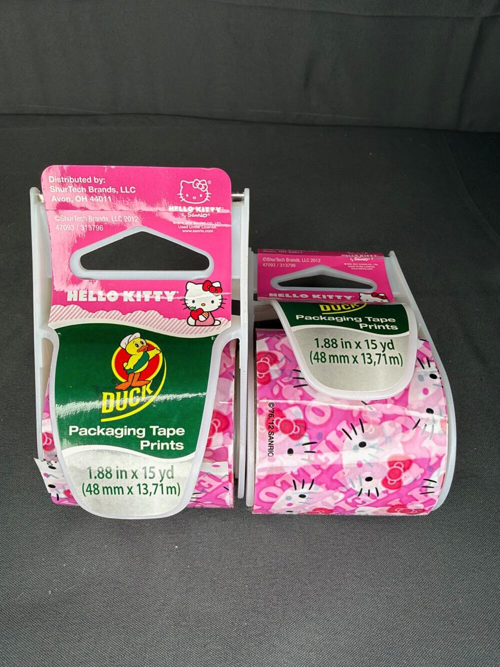 NEW Sanrio Hello Kitty Duck Tape 2012 Discontinued 2 Rolls Packaging Tape RARE!